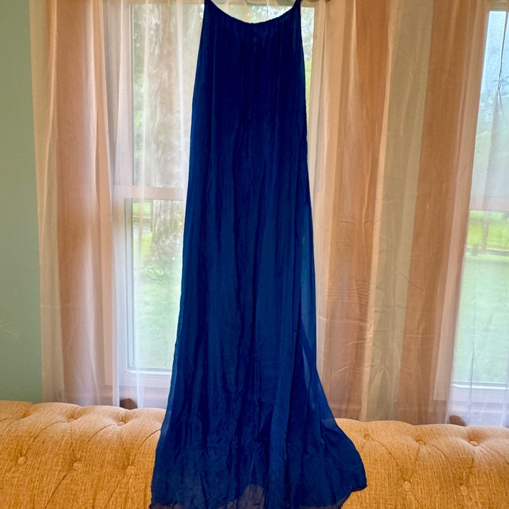 Elegant Blue Women's dress or beach cover up